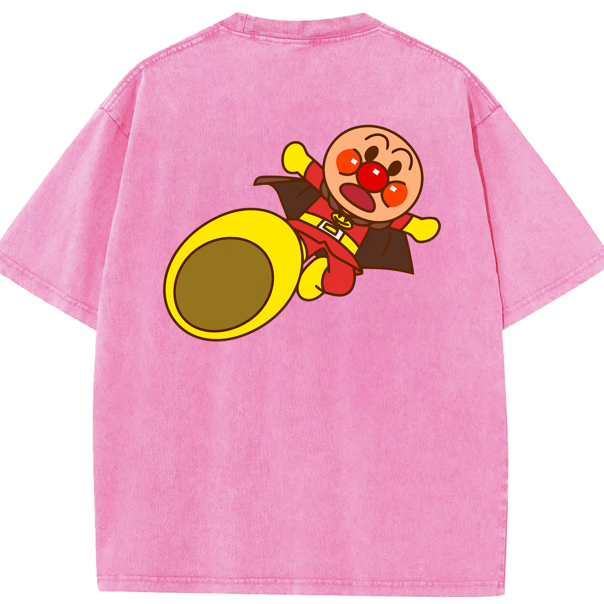（画像用） アンパンマン Anpanman 綿100% ヴィンテージ風 半袖Tシャツ（背面プリント）